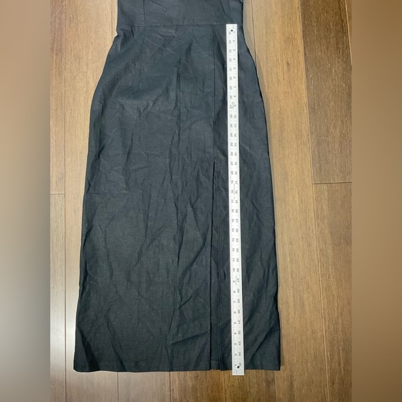 Zara Black Strapless Bodycon Dress with Slit - Picture 11 of 12